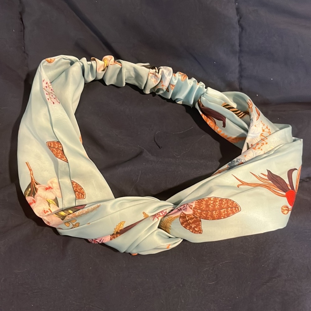 Francesca’s Collections Tropical Flower Turquoise Knot Headband